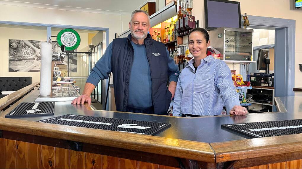 Dad and daughter duo, new pub owners Ray Spurr and Natalee West have been hard at work putting their family's touch on Molong's 'top pub', Telegraph Hotel. Picture by Emily Gobourg. 