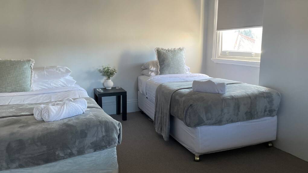 Accommodation at the Telegraph Hotel in Molong has been completely transformed (with a top-level deck), which has 14 rooms, including three shared bathroom facilities and a kitchenette for guests. Picture by Emily Gobourg.