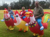 The twins Locky and Homer and their feathered friend know egg-actly whats needed for Cowra Neighbourhood Watch