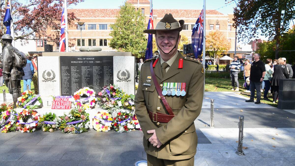 Deputy Commander of the Fifth Brigade, Jason Ingham at Robertson Park. Picture by Carla Freedman. 