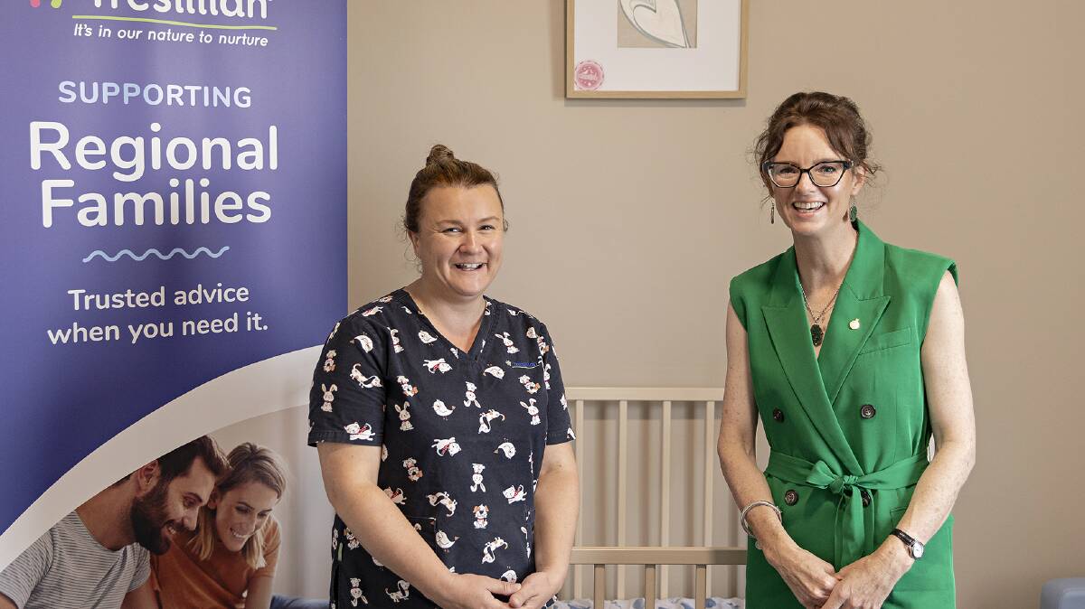 Member for Cootamundra Steph Cooke with Cowra Tresillian Nurse Unit Manager Rochelle Longhurst at the Tresillian Family Centre. Image supplied
