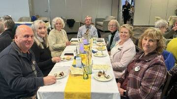 CUC manager Stephen Kilner, Sylvia White, Cr Nikki Kiss OAM, Robyn House of Blayney, Ian and Sue Brown at the Cowra Inner Wheel changeover. Image supplied.