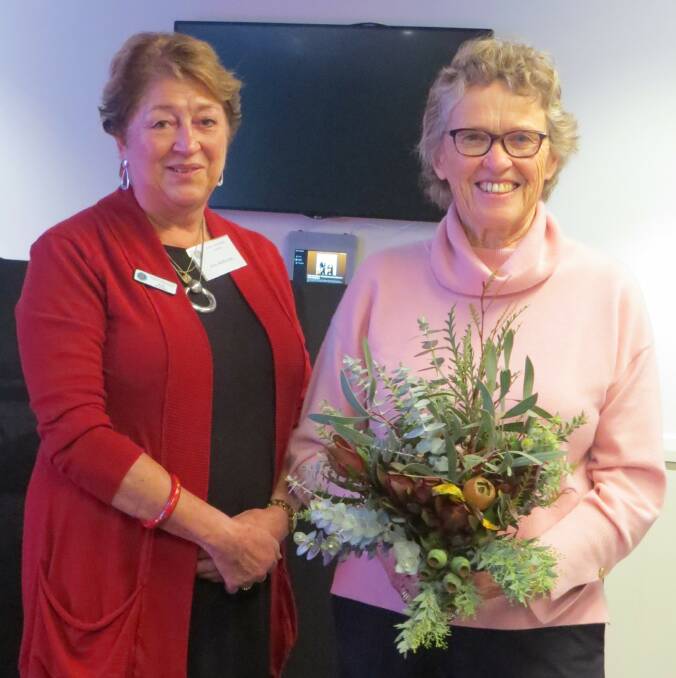 Cowra Evening CWA branch member Ann Apthorpe, gave the vote of thanks to guest speaker Dr Margaret Torode.