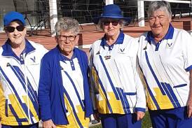 The Cowra team of Sonia Morgan, Marlene Nicholls, Diane Skinner and Sharen Hubber has progressed to the Regional play-offs in Parkes in two weeks.